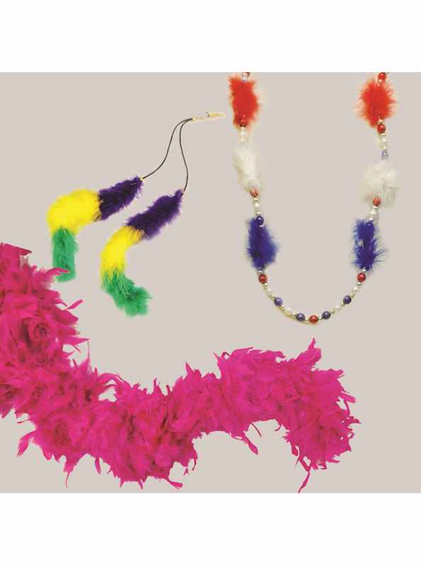 Mardi Gras Party Supplies Hot Pink Feather Boas