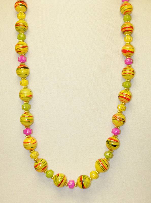 Handstrung Beads Marble Swirls PGG