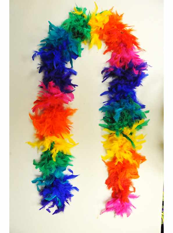 Beads by The Dozen Feather Boa Rainbow Light Weight