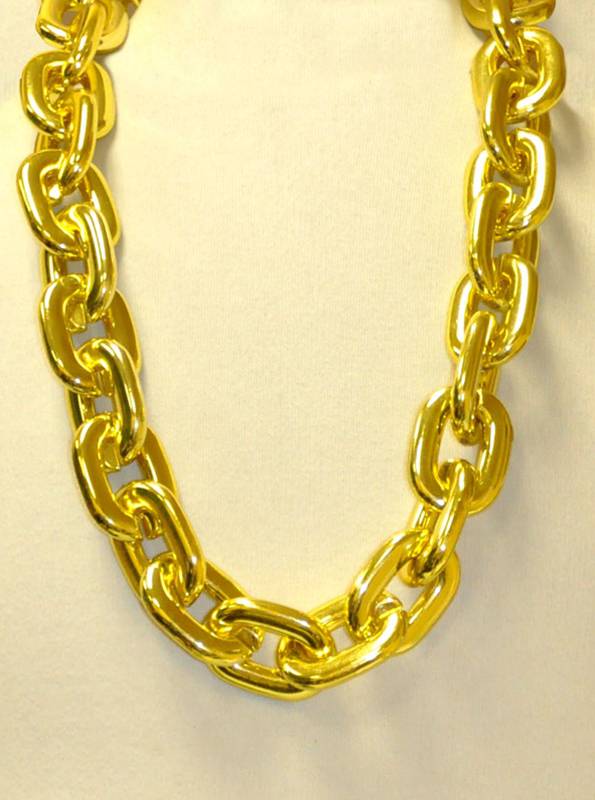 TUOKAY 18K Heavy Big Faux Gold Chain Necklace,16mm 30 Inch Hip Hop Long Big  Fake Gold Rapper Chain, Punk Style Shiny 90s Cuban Link Chain | Amazon.com