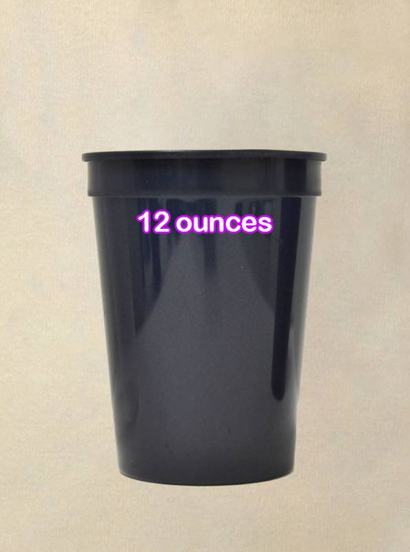 12 Ounce Navy Blue Plastic Cups from Beads by the Dozen, New Orleans