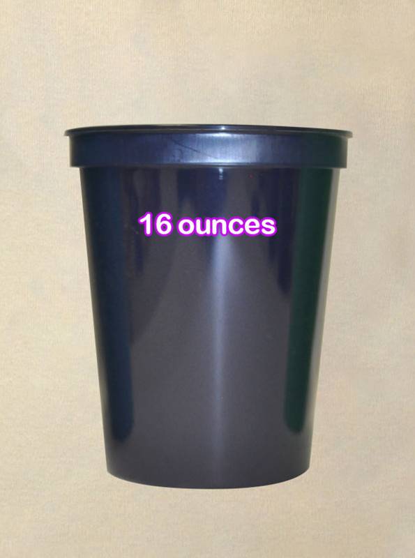 16 Ounce Navy Blue Plastic Cups from Beads by the Dozen, New Orleans