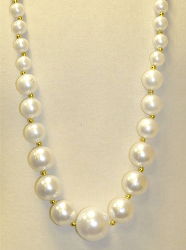 46 Giant Pearl Theme Beads - Big Mardi Gras Beads Beads from Beads by the  Dozen, New Orleans