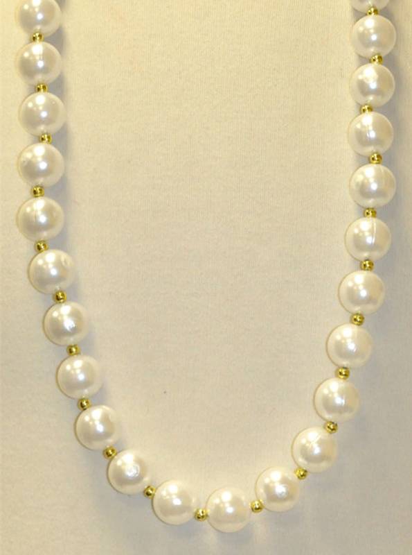 42 Giant Pearl Theme Beads - Big Mardi Gras Beads Beads from Beads by the  Dozen, New Orleans