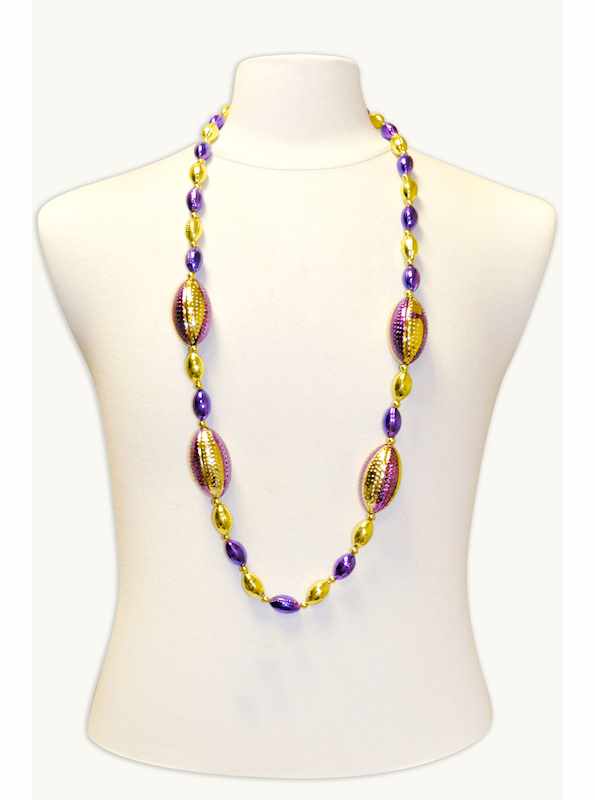 thumbnail image 2 of NCAA Licensed Alabama Crimson Tide Mardi Gras Sports Beads With Medallion *New 2 of 12