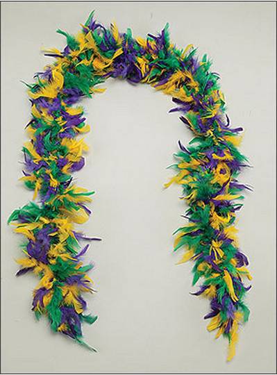 Feather Boa Purple, Green & Gold 