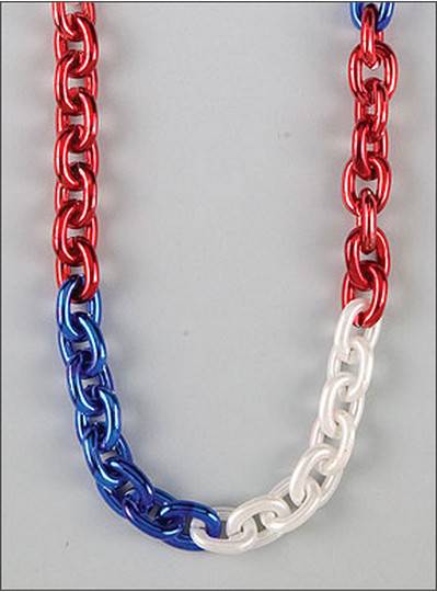 48" Segmented Chain Red, White & Blue