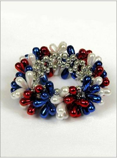 Teardrop Bracelet Red, White & Blue