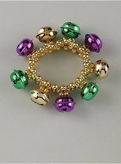 Bell Style Bracelets Purple, Green & Gold