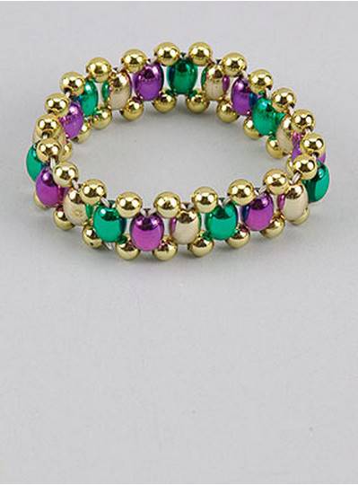 Egg Style Bracelets Purple, Green & Gold