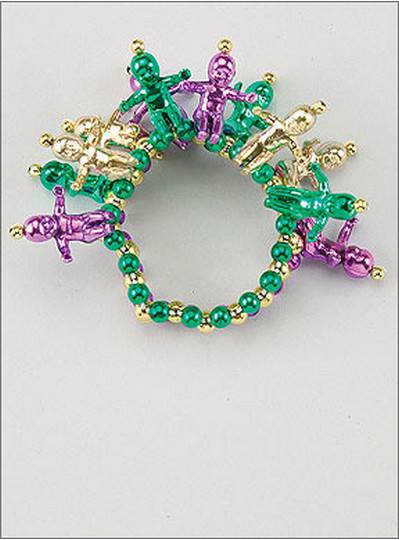 King Cake Baby Bracelets Purple, Green & Gold