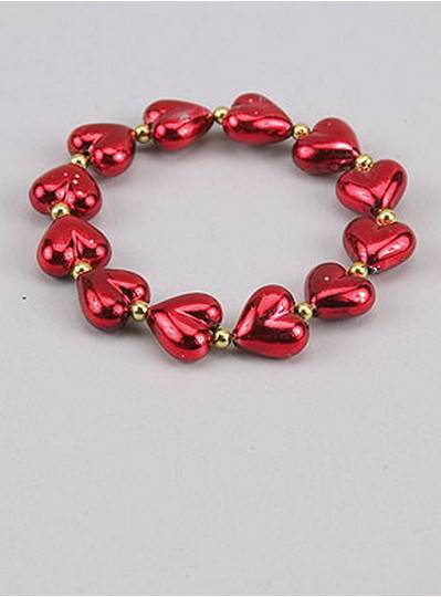 Heart Theme Bracelets Red Hearts