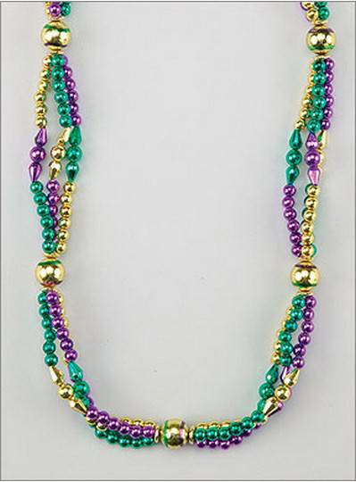 Handstrung Mardi Gras Beads