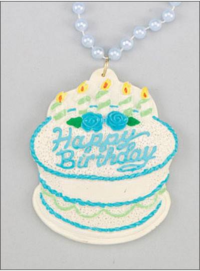 Birthday Beads BDay Cake Blue