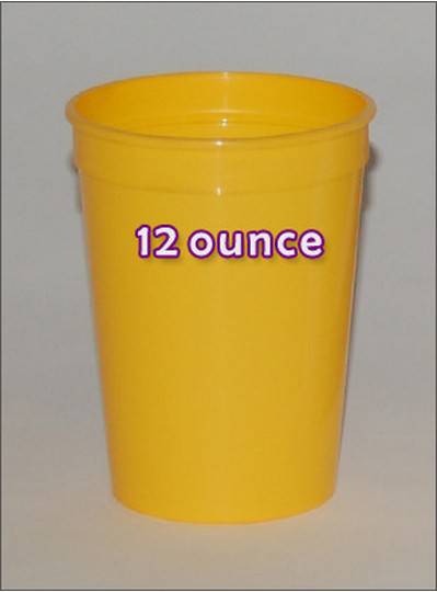 Plastic Cups 12 Ounce Yellow