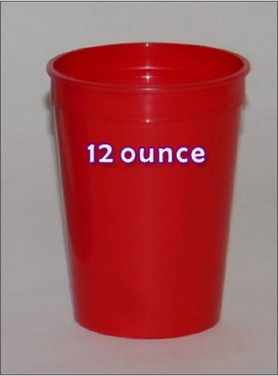 Plastic Cups 12 Ounce Red