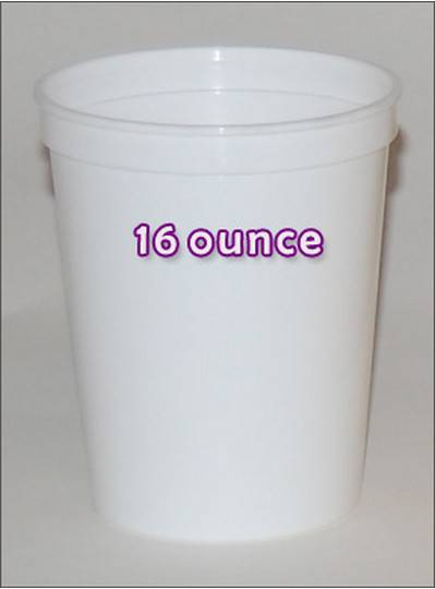 Plastic Cups 16 Ounce White