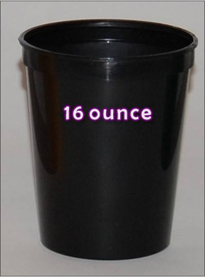 Plastic Cups 16 Ounce Black