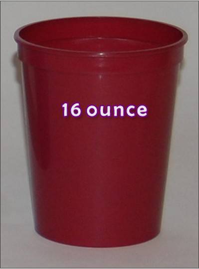 Plastic Cups 16 Ounce Maroon