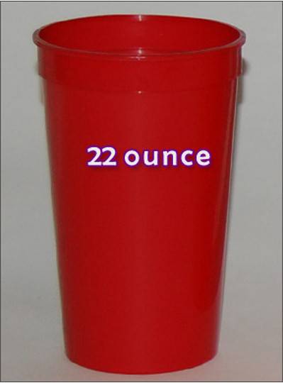 22 Ounce Red Plastic Cups from Beads by the Dozen, New Orleans