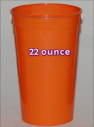 Plastic Cups 22 Ounce Orange