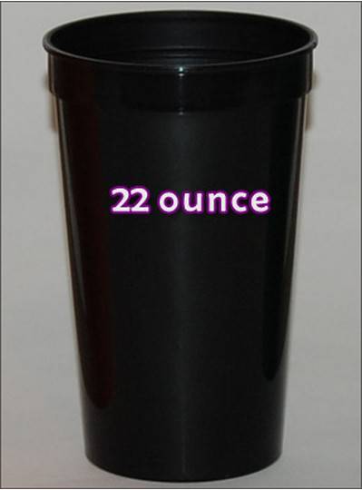 Plastic Cups 22 Ounce Black