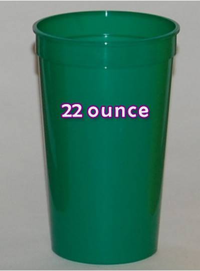 Plastic Cups 22 Ounce Green