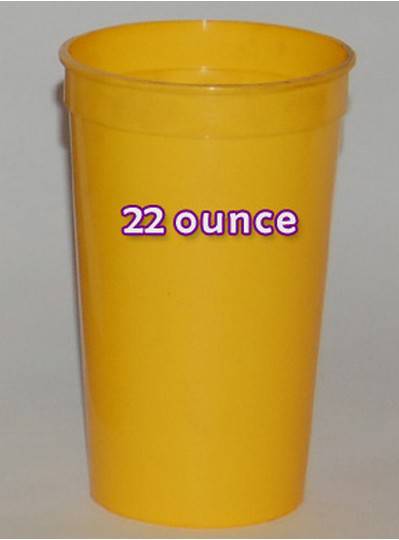 Plastic Cups 22 Ounce Yellow