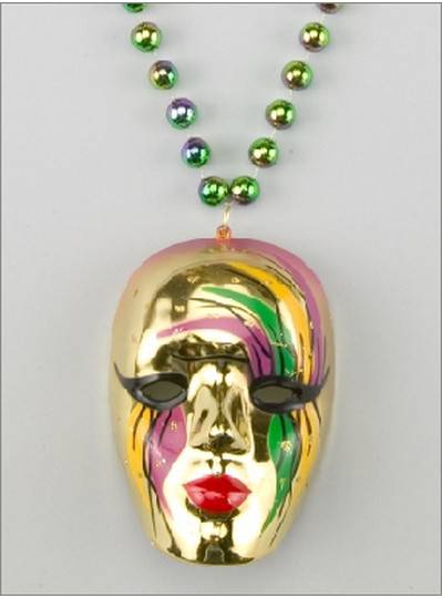 Mardi Gras Themes Mask Medallion Gold