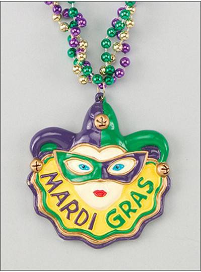 Mardi Gras Themes Mask on Twist Bead