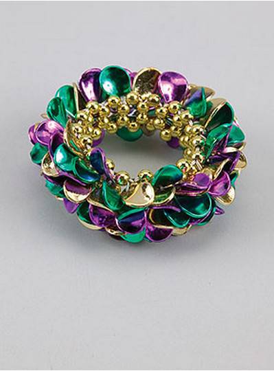 Leaf Style Bracelets Purple, Green & Gold