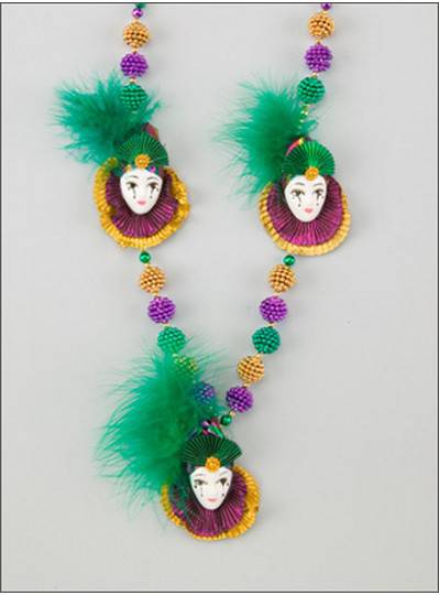 Mardi Gras Themes Porcelain Dolls Feather