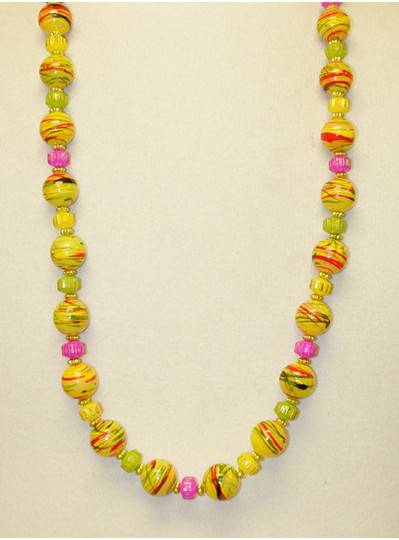 Handstrung Beads Marble Swirls PGG