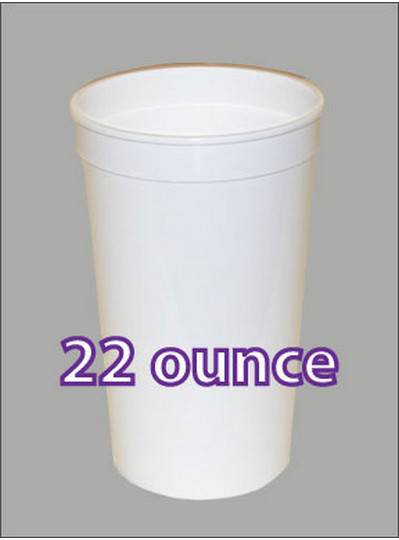 Plastic Cups 22 Ounce White