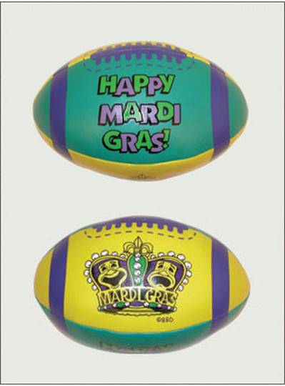 Plush Toys 7" Mardi Gras Crown Vinyl Football