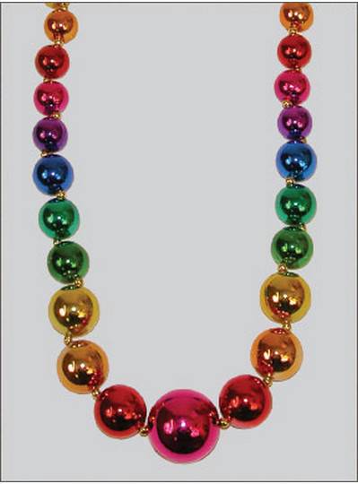 Rainbow Theme Round Metallic Bead 
