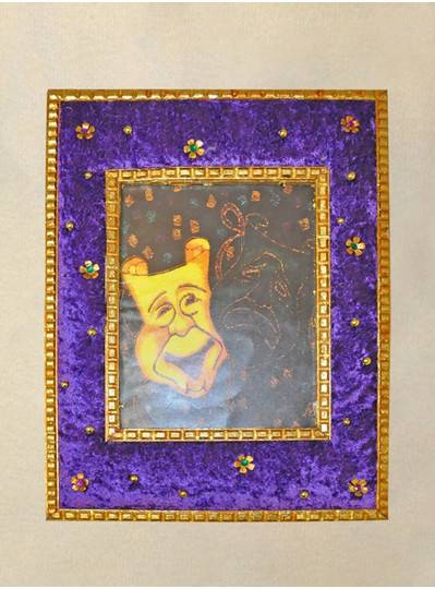 Decorations 16" Purple, Green and Gold Picture Frame