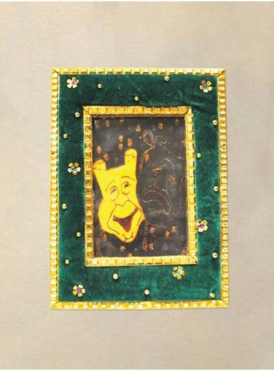 Decorations 14" Purple, Green and Gold Picture Frame 