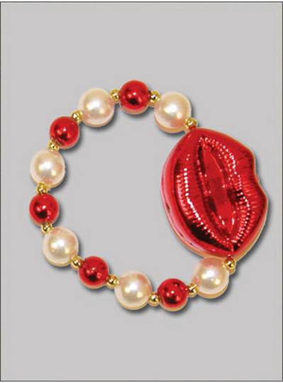 Heart Theme Bracelets Red Lips