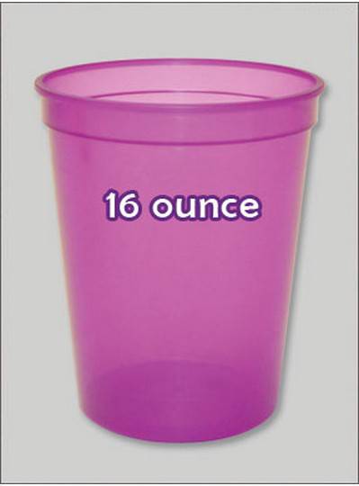 Plastic Cups 16 Ounce Purple C-Thru