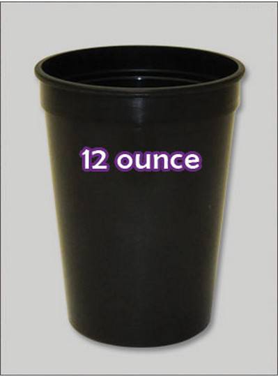 Plastic Cups 12 Ounce Black