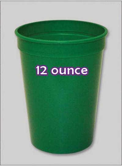 Plastic Cups 12 Ounce Green