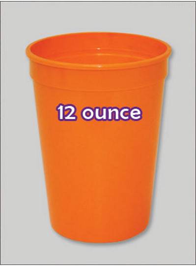 Plastic Cups 12 Ounce Orange