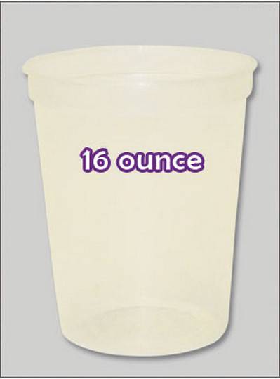 Plastic Cups 16 Ounce Natural