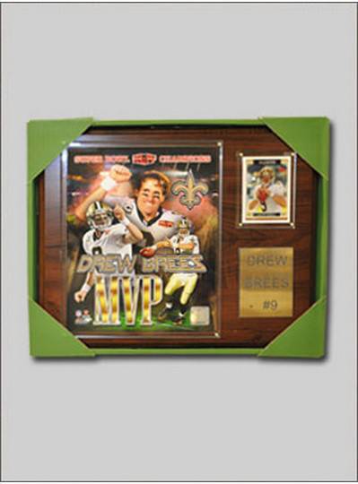 New Orleans Saints MVP Drew Brees Plaque 