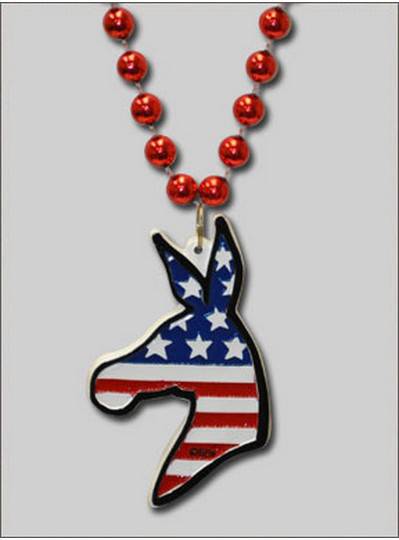 Patriotic Beads Democrate Donkey