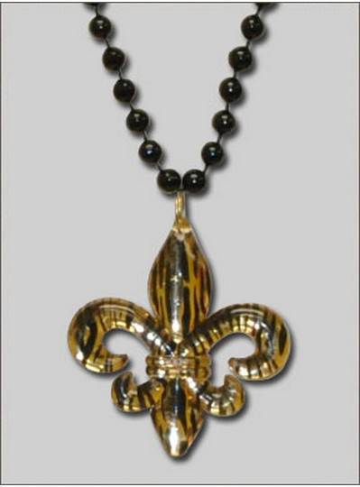 Fleur de Lis Themes Black & Gold Striped Fleur de Lis