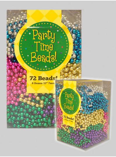 Bead Box- 72 Mardi Gras Beads AM