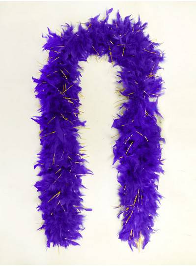 Feather Boas Purple with Tinsel