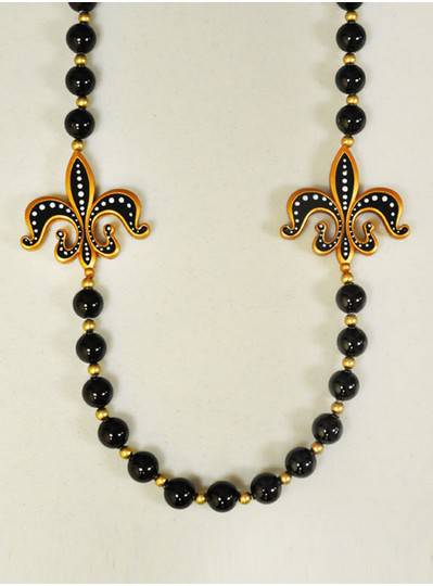 New Orleans Black and Gold Fleur de Lis